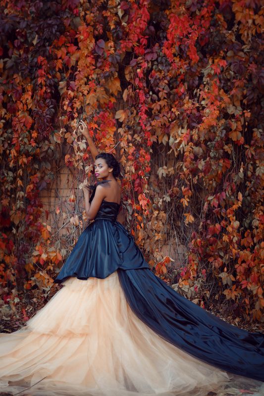 модель, темнокожая модель, осень Эмили фото превью