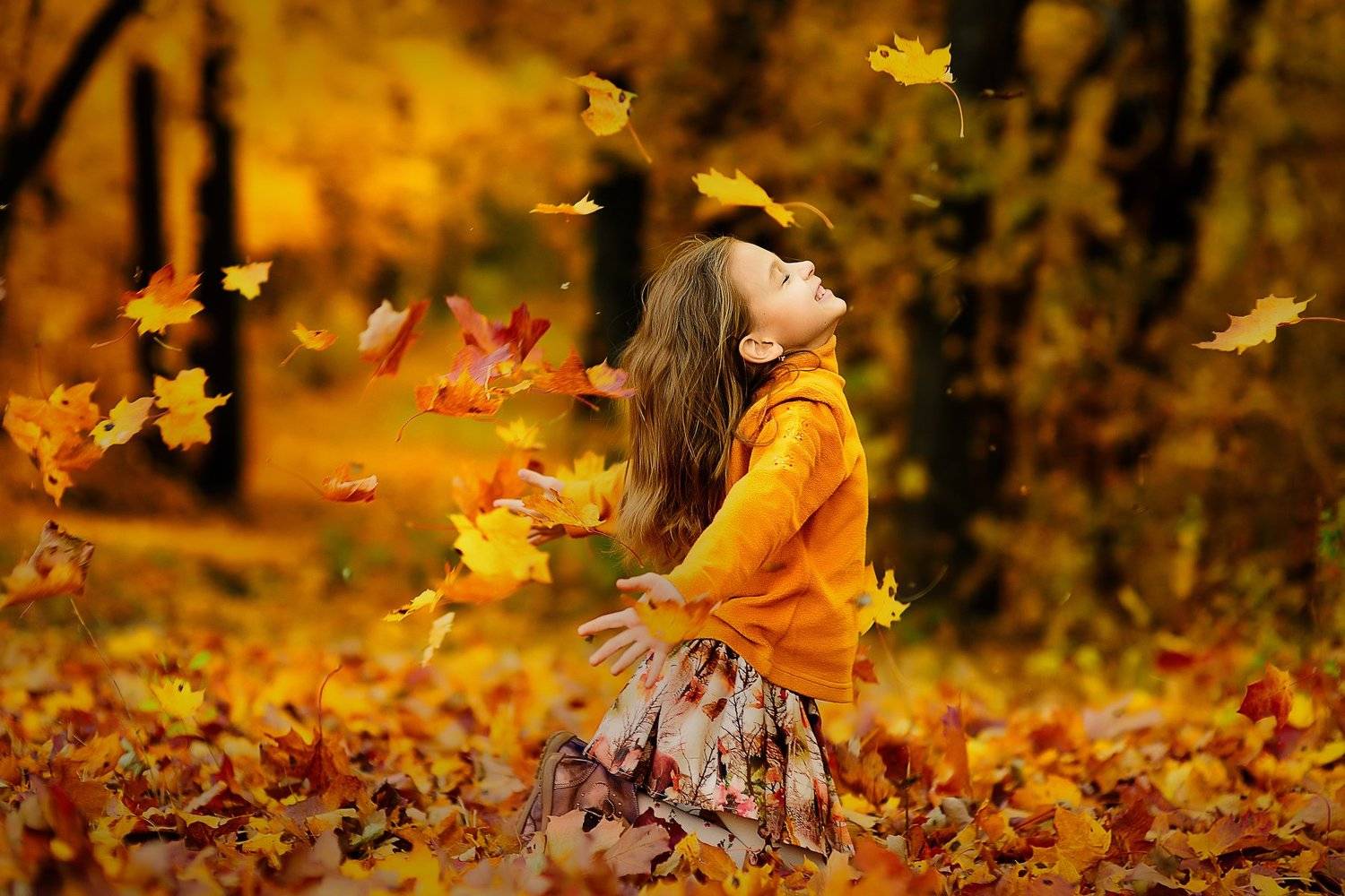 осень золотая осень дети детский портрет, Раевская Елена