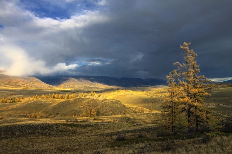 Осеннее небо, вечернее солнце... фото превью