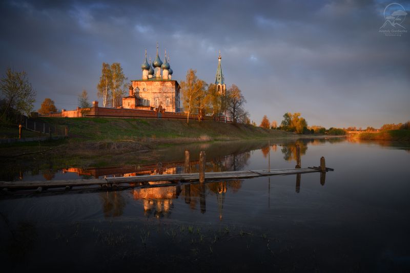 пейзаж, природа, церковь, дунилово Село фото превью