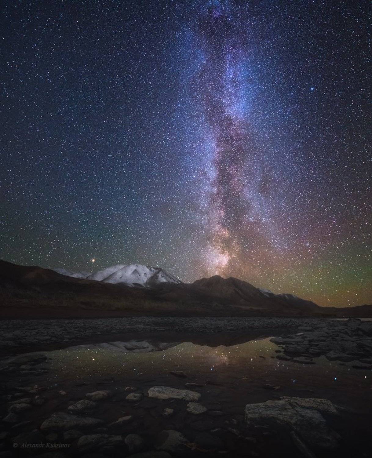 монголия, ночь, ховд, млечный путь, Александр Кукринов