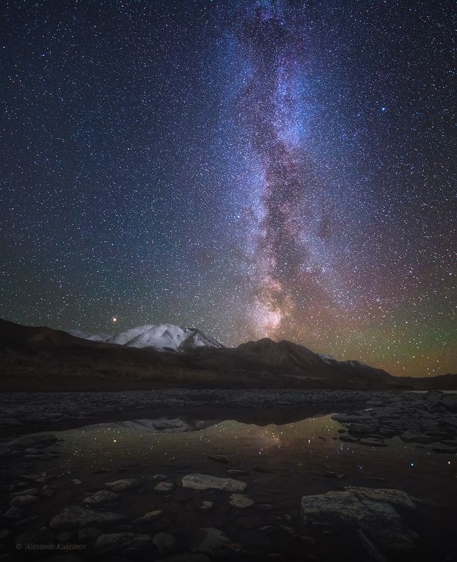 монголия, ночь, ховд, млечный путь Прикосновения вселенной... фото превью