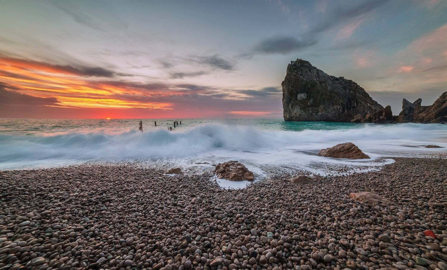 россия, крым, симеиз, рассвет, зима, Николай Мысливцев