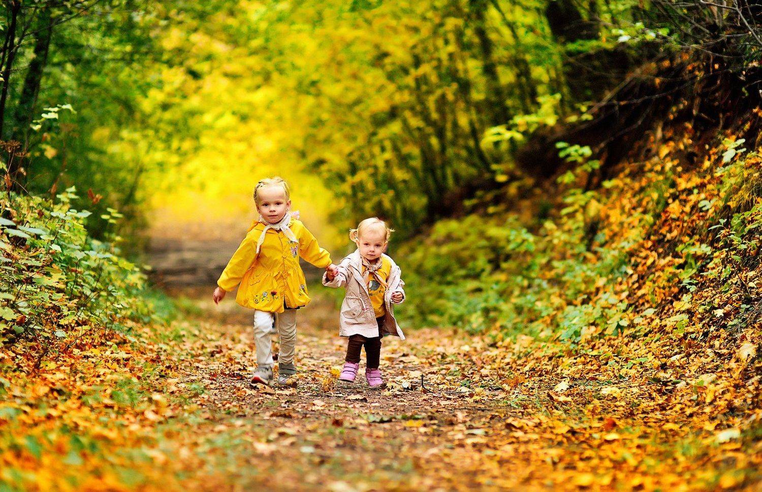осень дети золотая осень семейная фотография, Раевская Елена