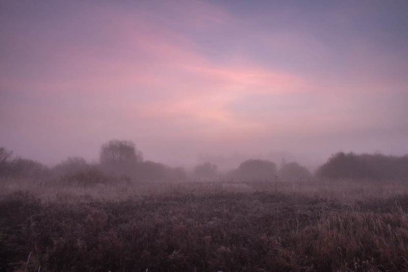 Туман и рассвет фото превью