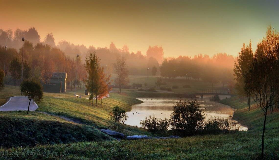 Малиновый осенний туман. Автор: Melnik-oy Serg-N- беларусь, город, минск, вечер, фотосфера-минск, Melnik-oy Serg-N-