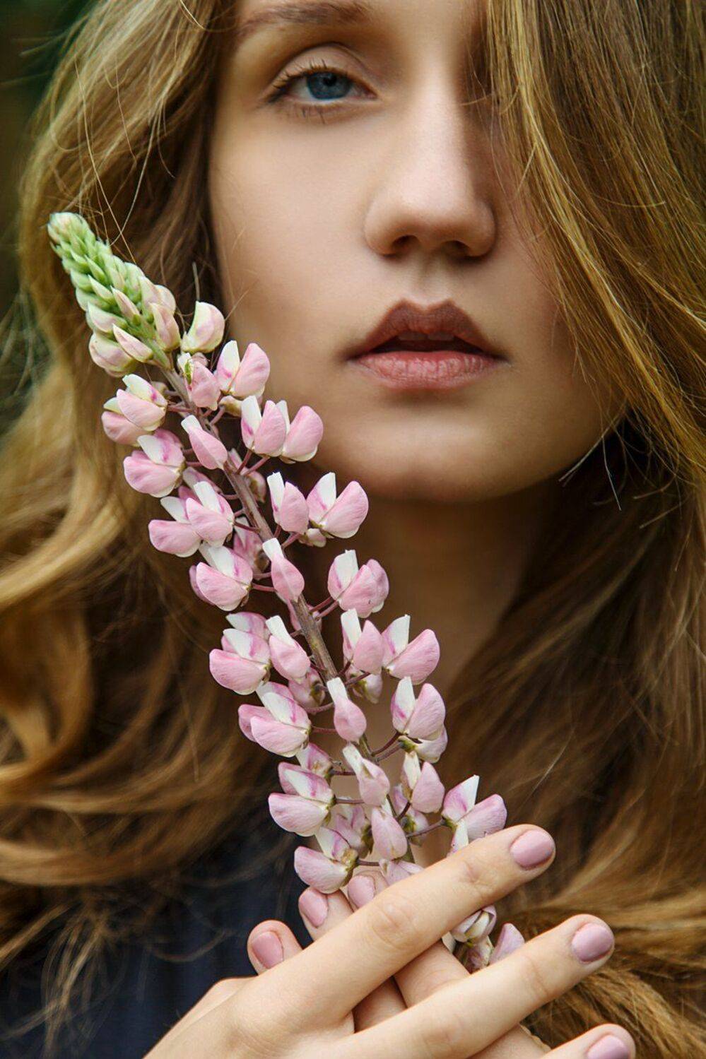 портрет девушка цветы лето, Marie Dashkova