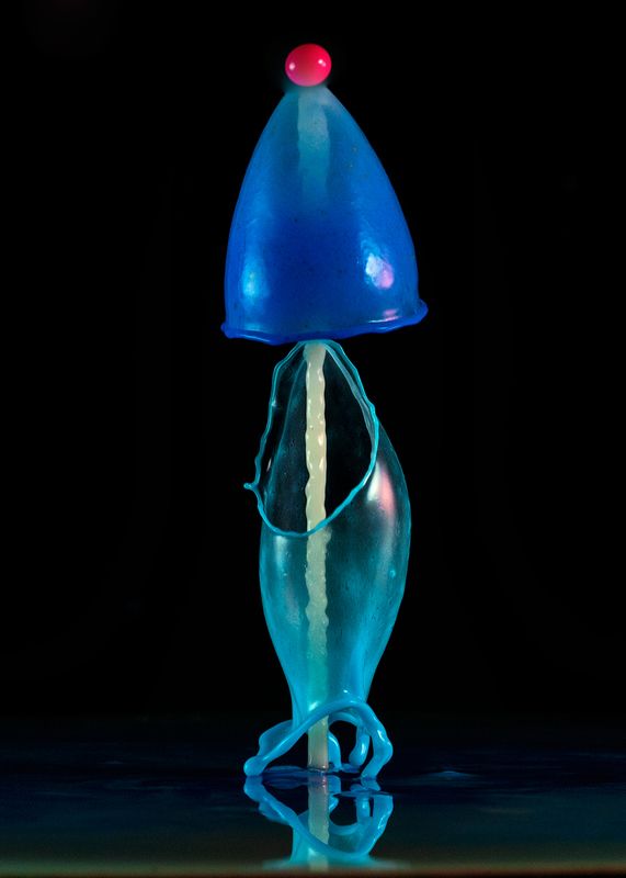 waterdrops,liquid,abstract,art, blue calamary фото превью