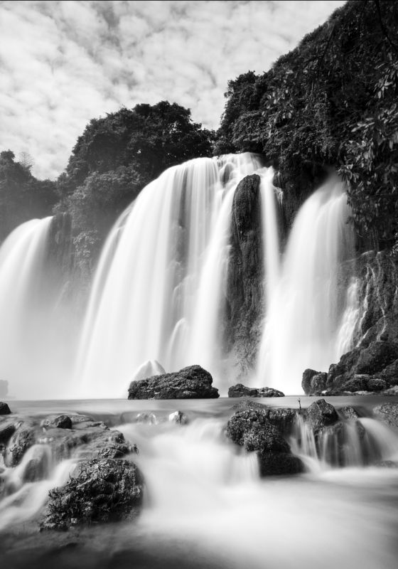 blackandwhite, bangioc, vietnam, landscape, waterfall, fineart, expouse, ngo cuong, ngo cuong photo Ban Gioc Waterfall фото превью