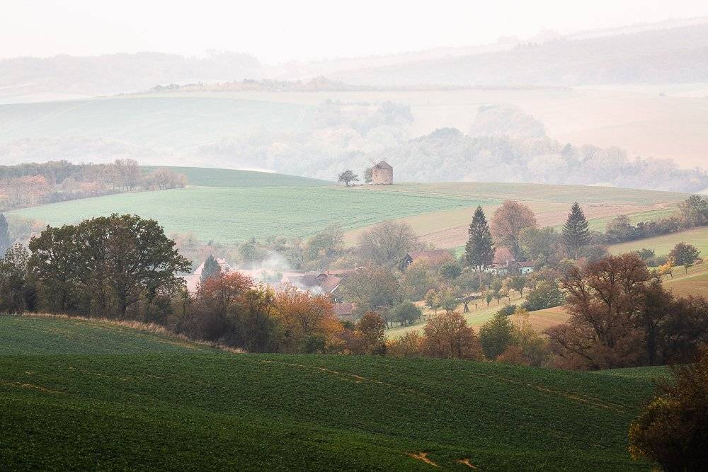 windmill,czeh,moravia,misty,fog,smoke,green, Eriks Zilbalodis