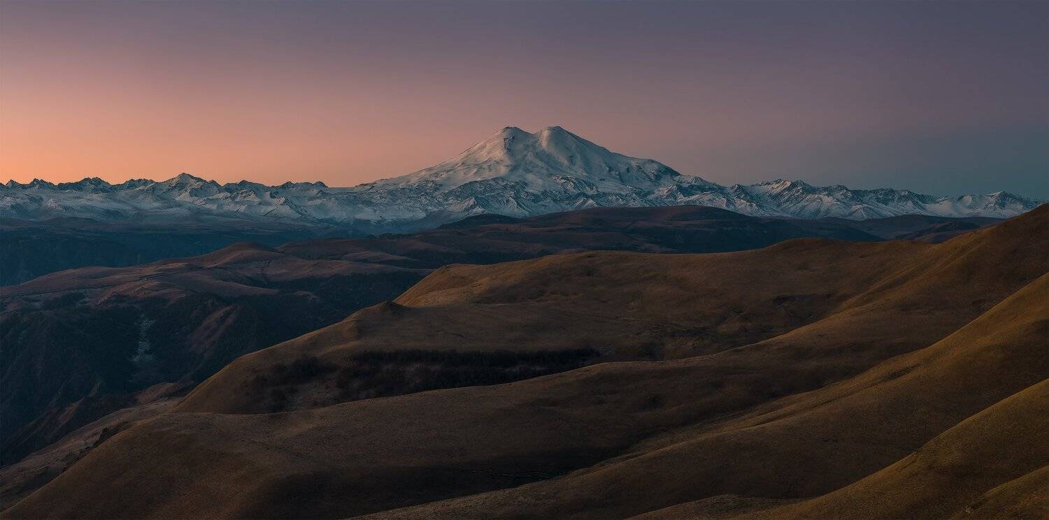кавказ эльбрусс ноябрь рассвет, Николай Мысливцев