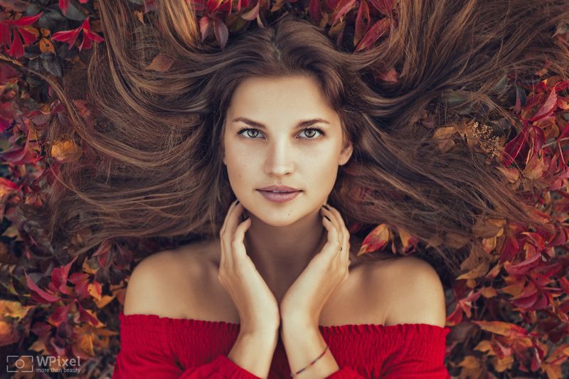 portrait women eyes brunette autumn women by wpixel (More Than Beauty) фото превью
