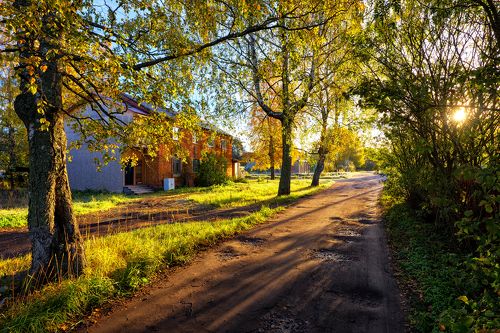 Рисует утро красками октябрь