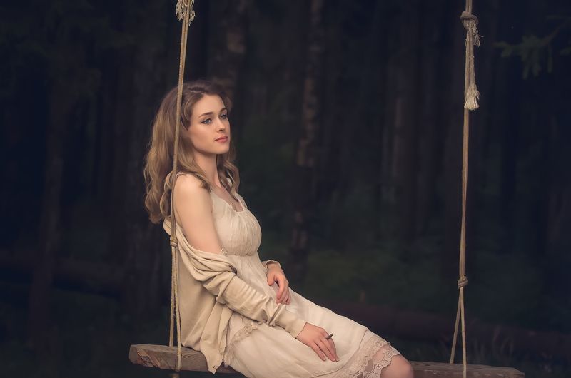 портрет, девушка В мечтах фото превью