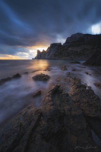 Закат у моря