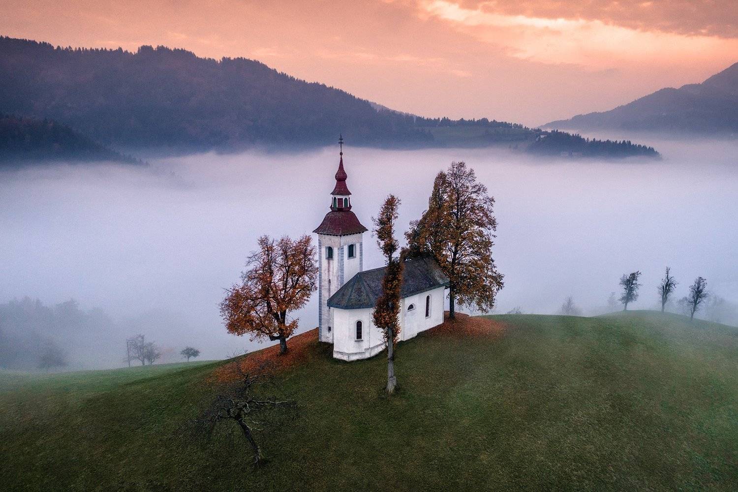 slovenia, словения, туман, утро, dji, phantom, Юрий (Phototours.pro) Шевченко