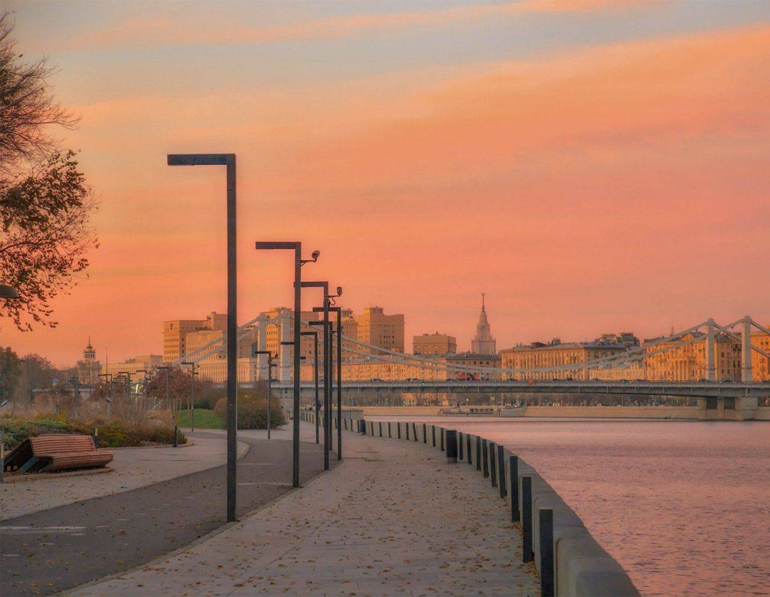 москва, набережная, утро, рассвет, Виктор Климкин