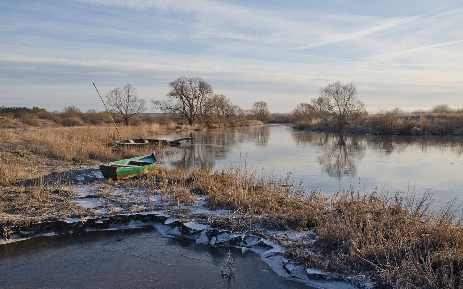 пейзаж, река, упа, першино, Михаил Агеев