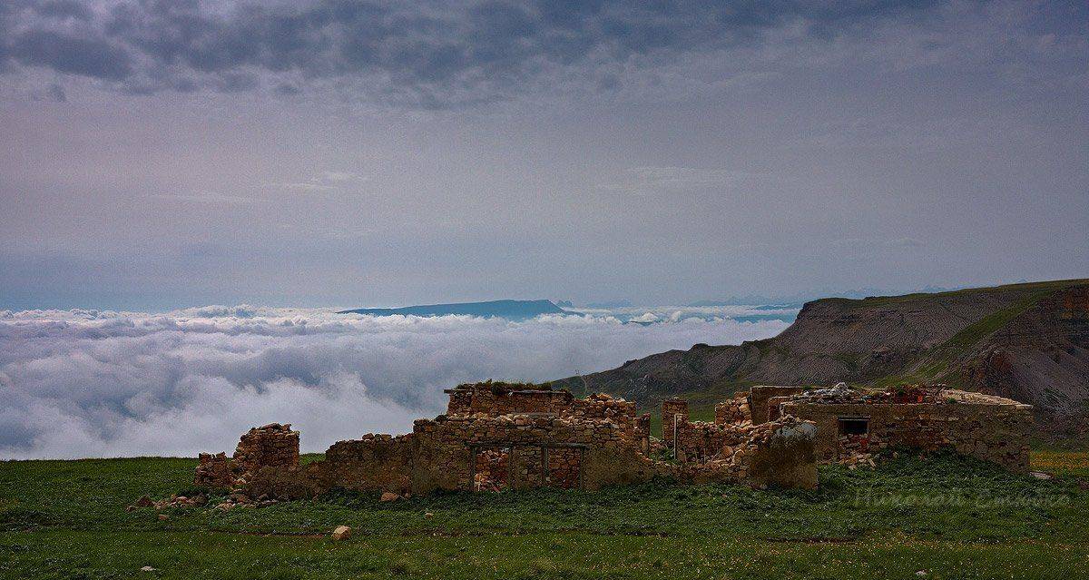 кавказ, горы, облака, бермамыт, Николай Стюбко