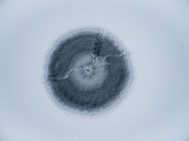 aerial, drone, abstract, winter, ice, lake The Eye фото превью