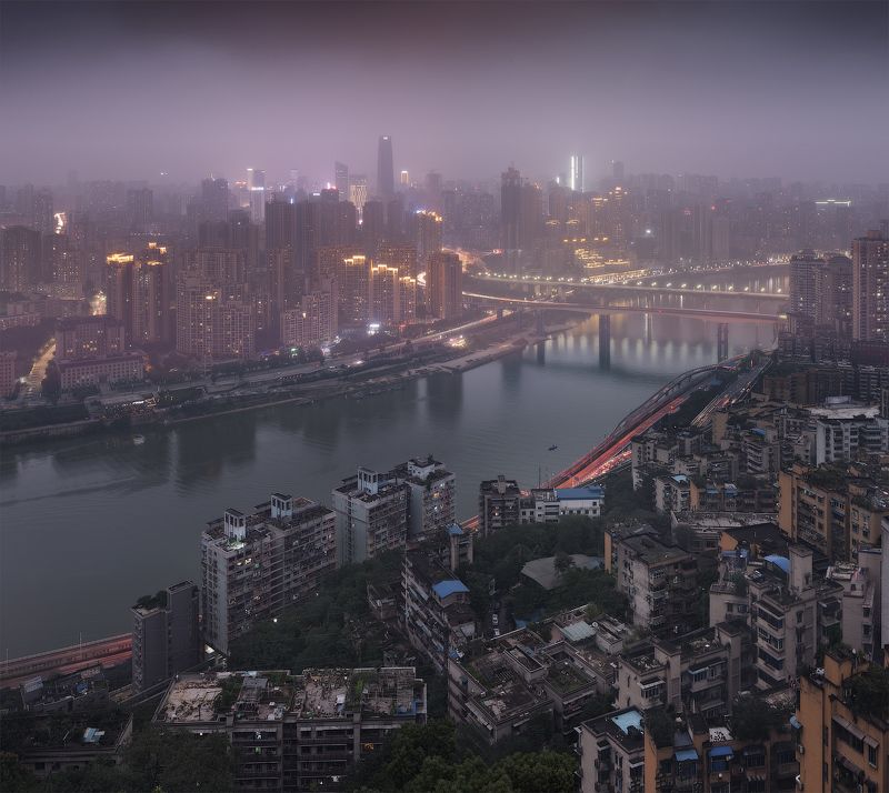 китай, china, chóngqìng Два берега фото превью