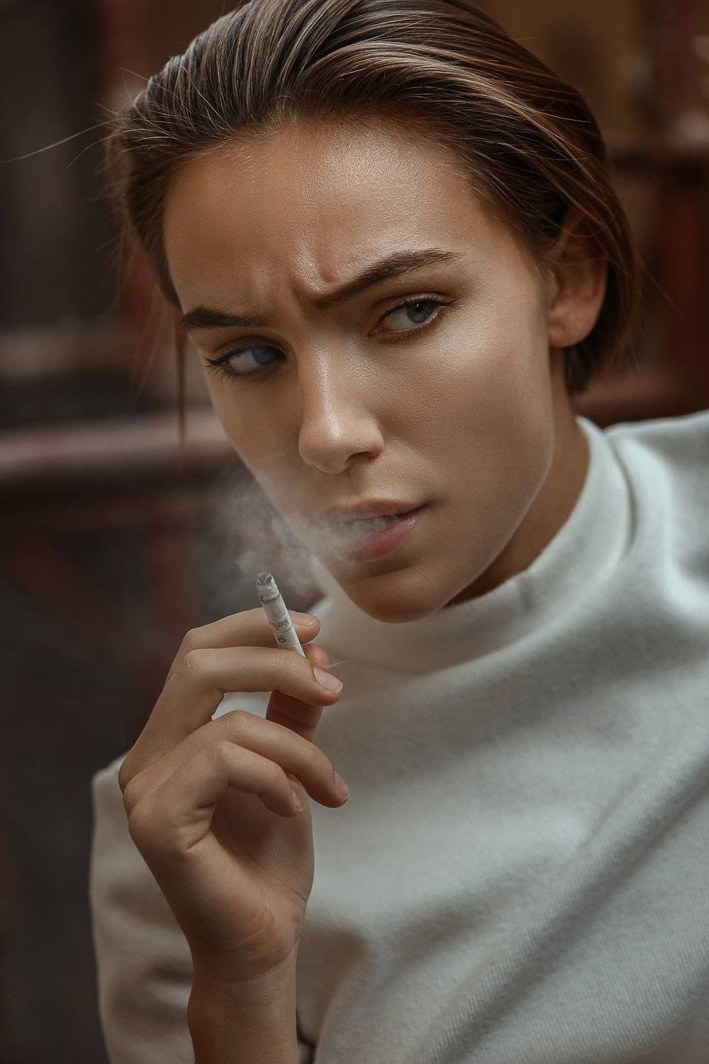 Портрет, взгляд, девушка, Цвет, Павел Соколов