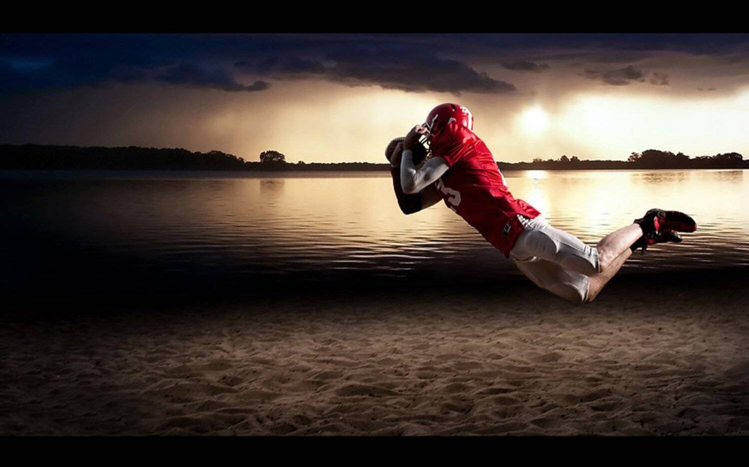 американский футбол, полет, прыжок, футболист, Евгений Кондратьев