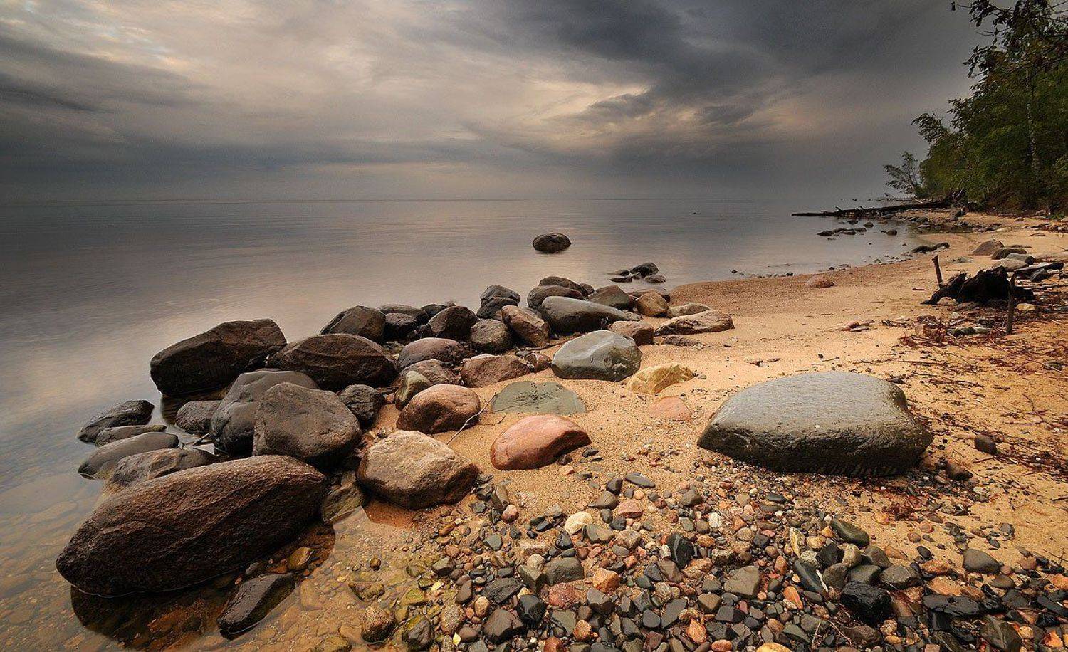 онега, озеро, утро, осень, Roman Goryachiy