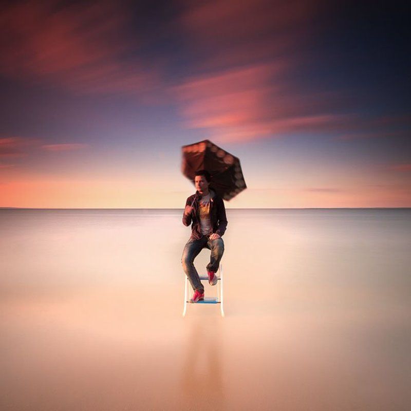 автопортрет, закат, длинная, выдержка, побережье В ожидании дождя :-))) 170 секунд я старался не двигаться) фото превью