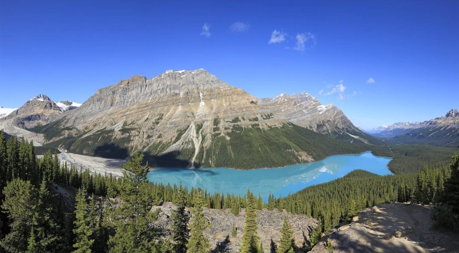 озеро, горы, отражения, лес, канада, альберта, Наталия Протасова