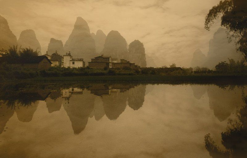 китай, поднебесная, отражение, облака жить в Поднебесной... фото превью