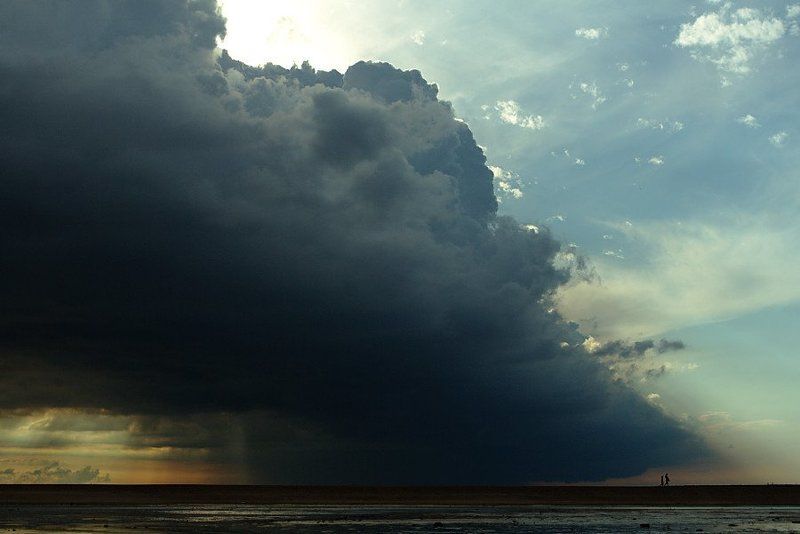 закат, залив  фото превью