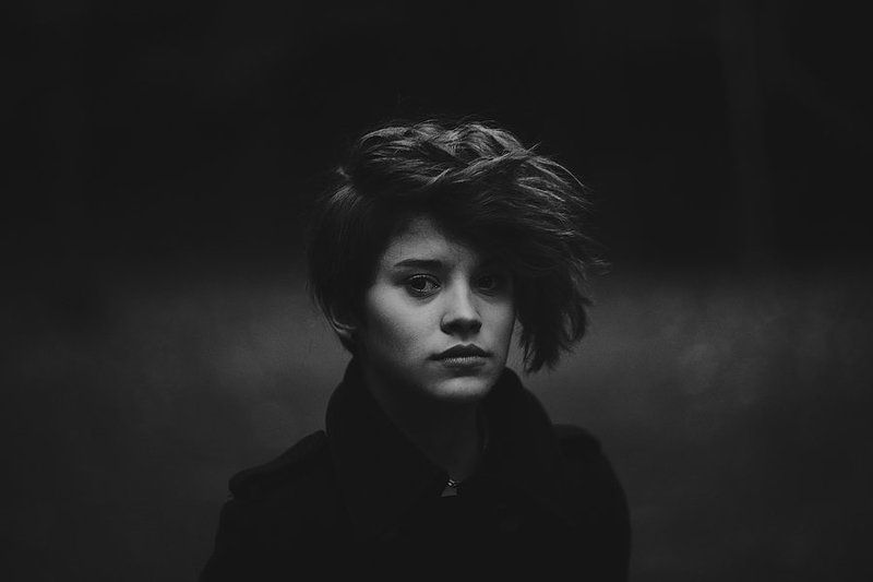 портрет,девушка,чб Портрет фото превью