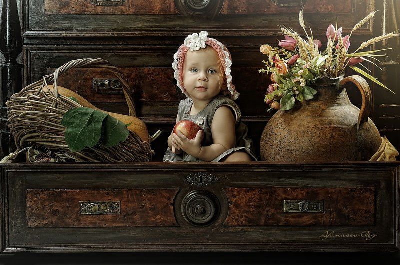 дети, варя, портрет, студия, afanasev oleg, афанасьев олег, цветы жизни Варя фото превью