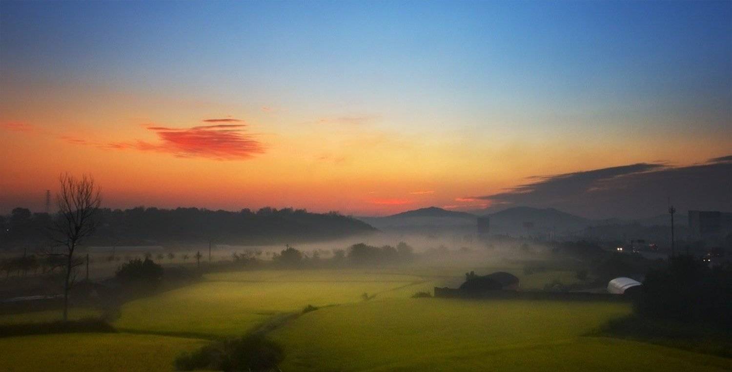 рассвет, туман, Anton Koriakin