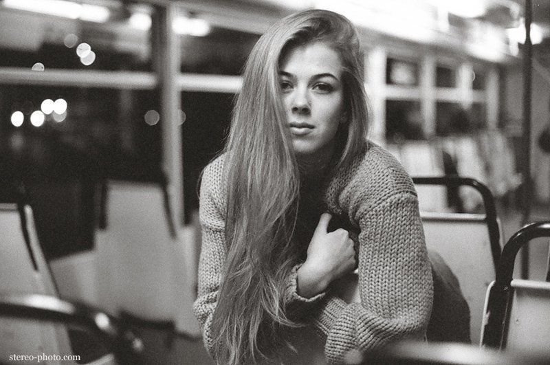 пленка, портрет, зенит, девушка, чб, трамвай Джулианна фото превью