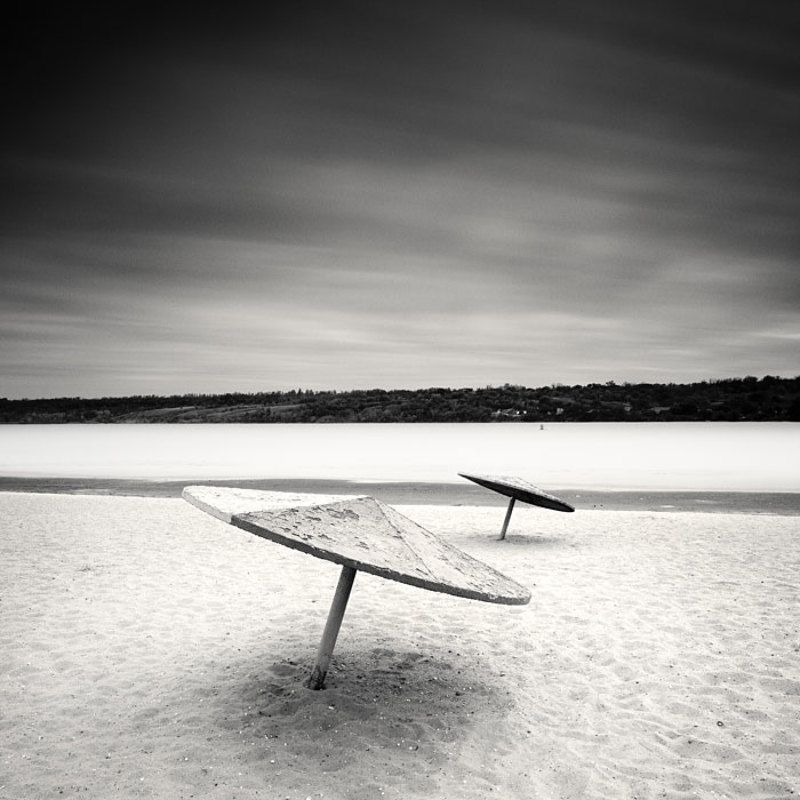 пейзаж, пляж, чб, моно, минимал *** фото превью