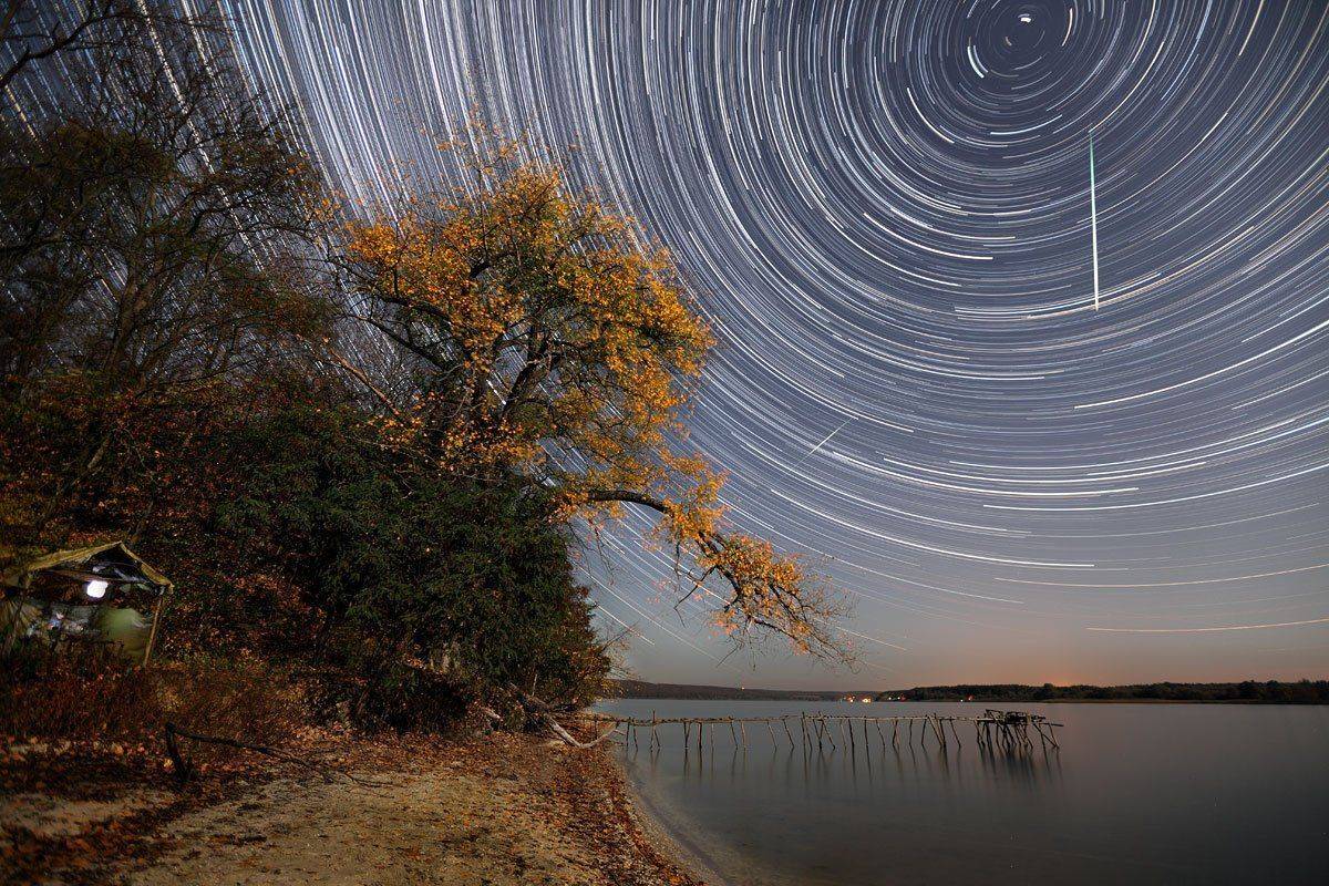 метеорит, осень, ночь, Михаил Псарёв