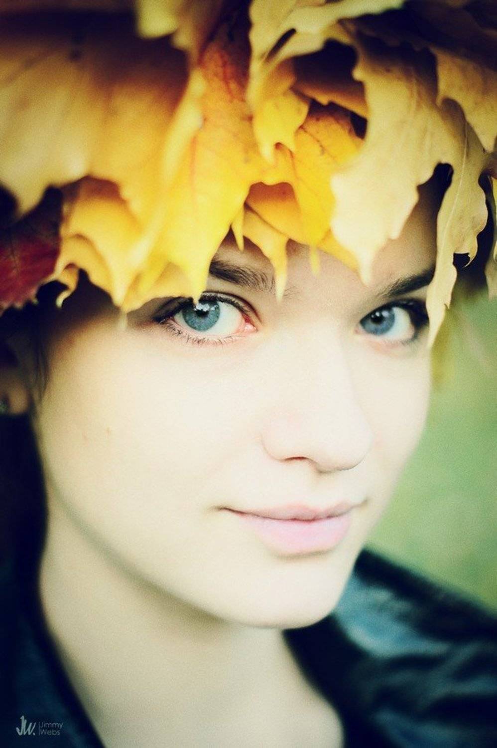 девушка, осень, глаза, Кузнецов Петр