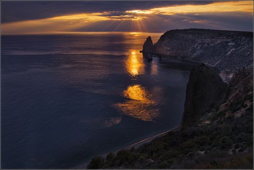 В лучах заката