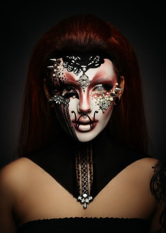 make up, beauty, portrait, dark,  фото превью
