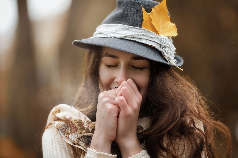 Осень, девушка, портрет, portreit Осень фото превью