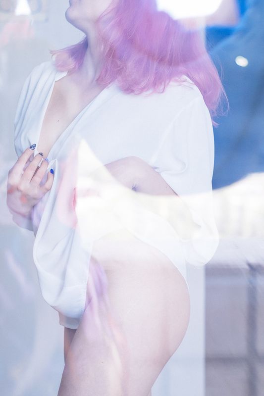 pink, girl, nude, glass soft фото превью