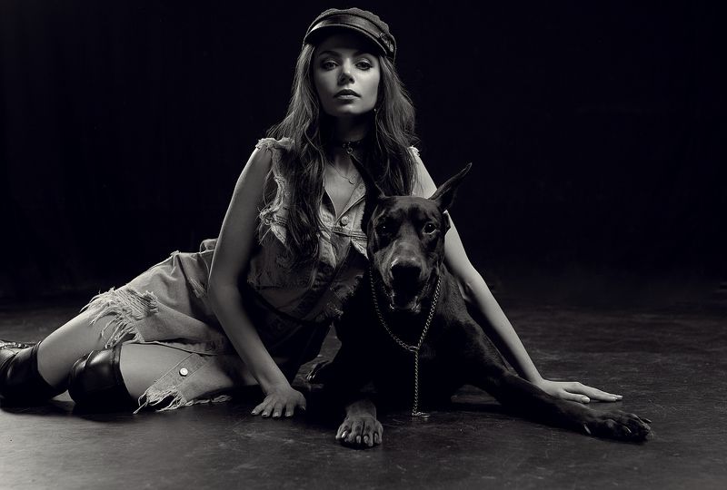 35mm, portrait, girl, beauty, retouch, posing, model, studio, photography, fitness, lingerie, sexy, sigma, sony, a7iii, a7m3, art, light, hair, bazarov, glamour, fashionable, elegant, fashion, style, pretty, awesome Doberman project фото превью