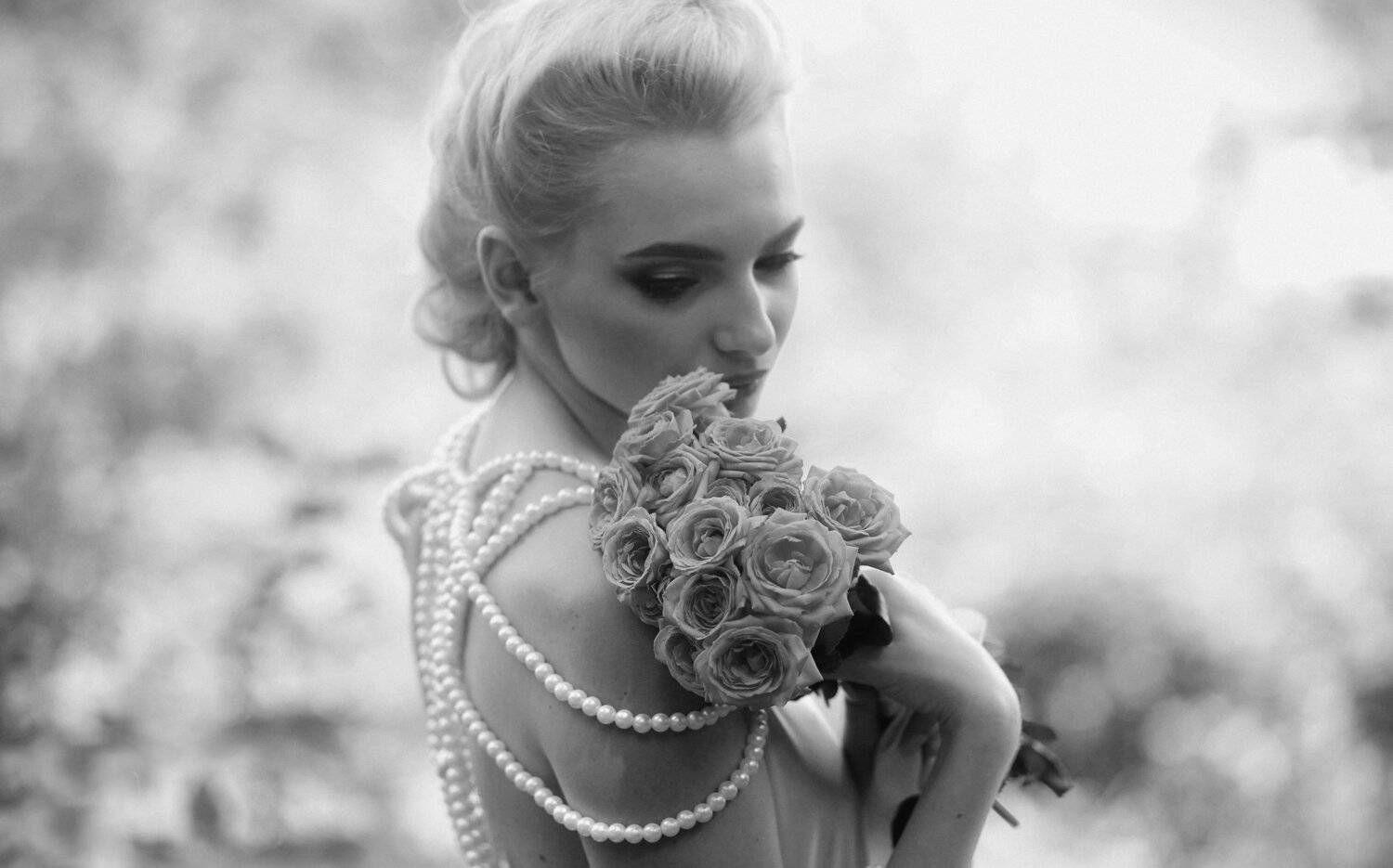 девушка черно - белый портет, Вера Шамраева