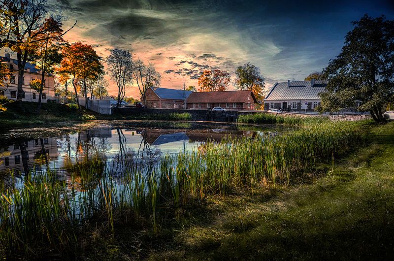 закат , отражения в воде, природа Отражения в воде фото превью