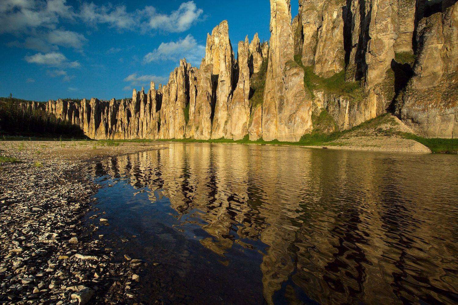 лето, горы, сплав, река, синяя, якутия, пейзаж, солнце, закат, Михаил Потапов