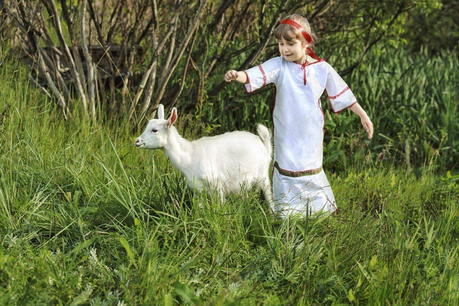 девочка, козлёнок, Вера Лопатина