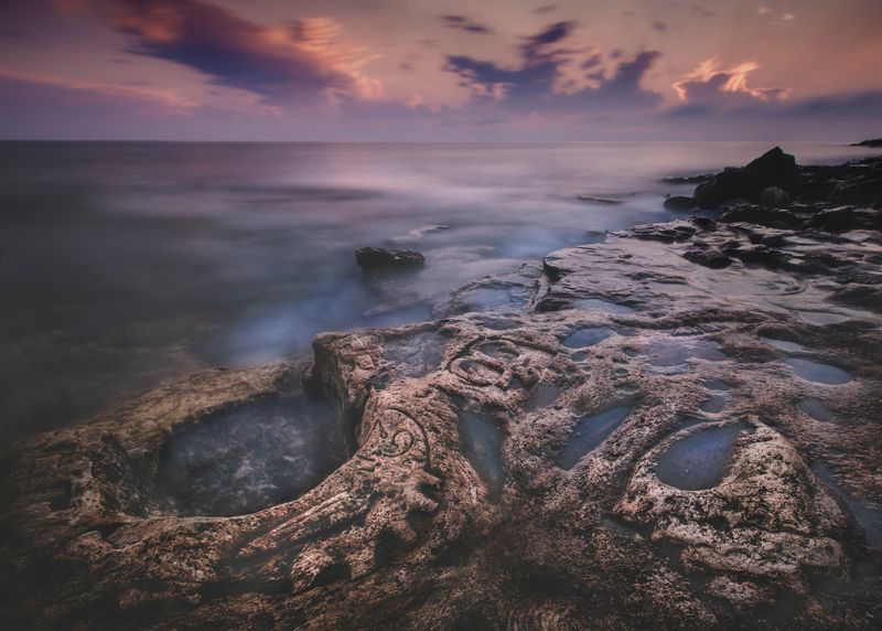 пейзаж,крым,закат,побережье,облака,природа,фототур,россия Закат на странном берегу фото превью