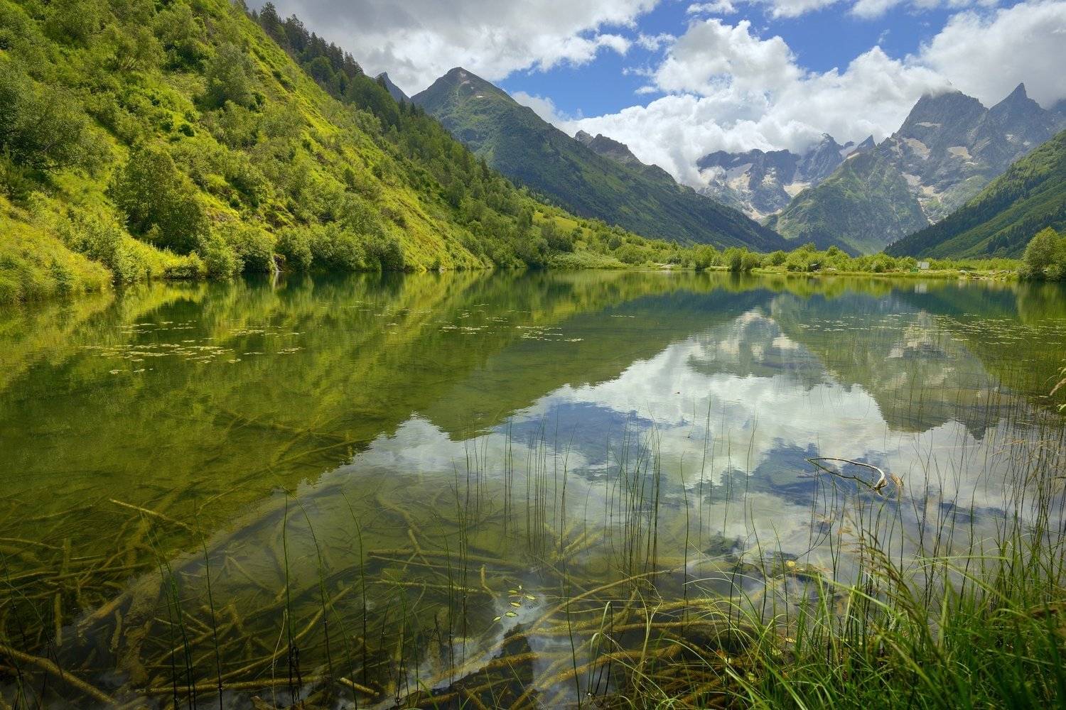 горы лето озеро утро гоначхир, Александр Жарников